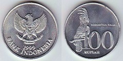 100 rupiah 1999 Indonésie 