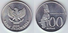 100 rupiah 1999 Indonésie 