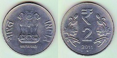 2 rupees 2011 India