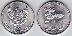 500 rupiah 2003 Indonésie 