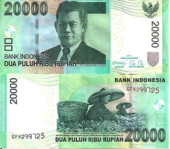 billet 20000 rupiah 2011 Indonésie