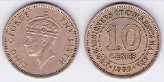 10 cents 1950 Malaisie 