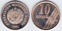 10 som 2001 Ouzbékistan 