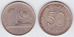 50 sen 1977 Malaisie