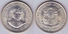 1 peso 1961 Philippines 