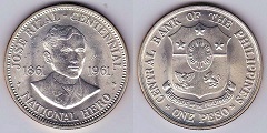 1 peso 1961 Philippines