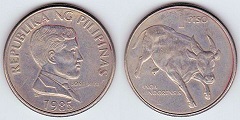 1 piso 1985 Philippines