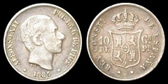 10 centimos 1895 Philippines 