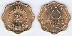 10 cents 1971 Ceylan 