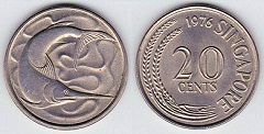 20 cents 1976 Singapour 