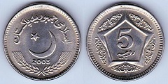 5 roupies 2003 Pakistan 