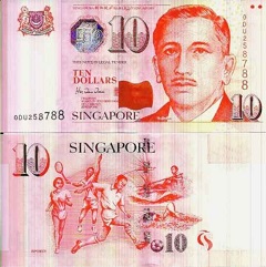 billet 10 dollars 1999 Singapour