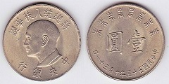 1 yuan 1966 Taïwan 