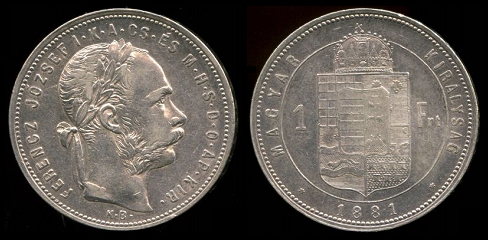 1 forint hongrois 1880