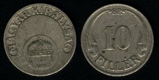 10 filler 1926 Hongrie