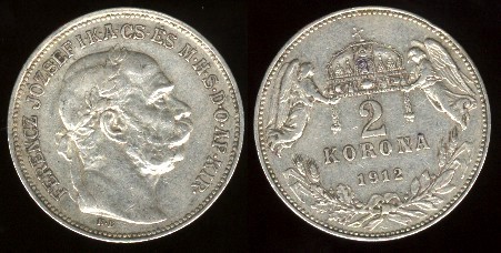 2 korona 1912 Hongrie