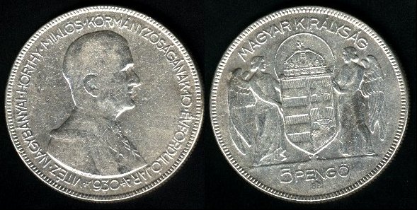 5 pengo 1930 Hongrie
