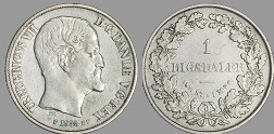 1 rigsdaler 1855 Danemark
