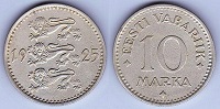 10 marka 1925 Estonie