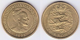 20 kroner 2003 Danemark