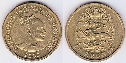 20 kroner 2003 Danemark