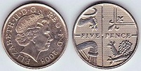 5 pence 2008 Grande Bretagne 