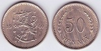 50 pennia 1940 Finlande