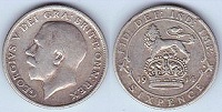 6 pence 1914 Grande Bretagne 