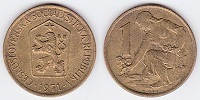 1 koruna 1971 Tchécoslovaquie