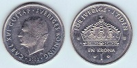 1 krona 2002 Suède