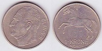 1 krone 1970 Norvège
