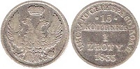 1 zloty 1835 Pologne