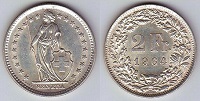 2 francs 1964 Suisse