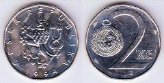 2 korun 1994 République Tchèque 