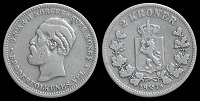 2 kroner 1878 Norvège