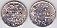 25 centimes 1970 Luxembourg