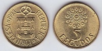 5 escudos 1993 Portugal