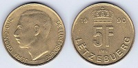 5 francs 1980 Luxembourg