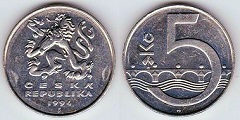 5 korun 1994 République Tchèque 