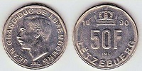50 francs 1990 Luxembourg