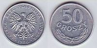 50 groszy 1986 Pologne