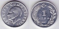 1 lira 1987 Turquie