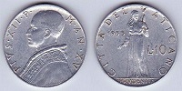 10 lire 1953 Vatican 