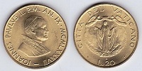 20 lire 1987 Vatican 
