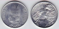 5 lire 1966 Vatican 
