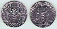 50 lire 1942 Vatican