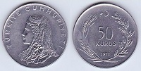 50 kurus 1971 Turquie 