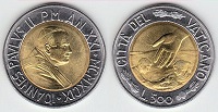 500 lire 1999 Vatican