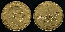 1 krone 1947 Danemark