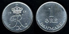 1 ore 1967 Danemark